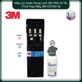 Cây Lọc Nước Nóng Lạnh 3M VN4-3V-WH- Màu Trắng (Tích Hợp Máy Lọc Nước 3M ICE140-S)