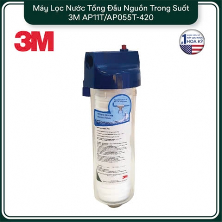 Máy Lọc Nước Tổng Đầu Nguồn Trong Suốt 10'' - 3M AP11T-420